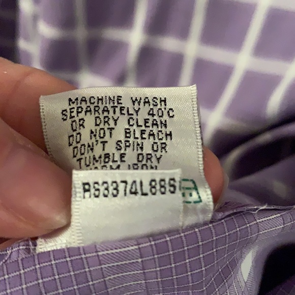 Designer Bugatchi Uomo Shaped Fit Flip Cuff Purple - Picture 13 of 14